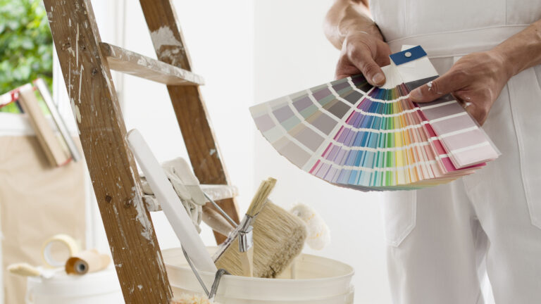 handsofhousepaintermandecoratorchoosethecolorusing top interior exterior painters victoria bc van isle paint